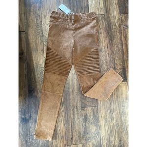 NWT Agaci Camel Faux Suede Legging - Medium